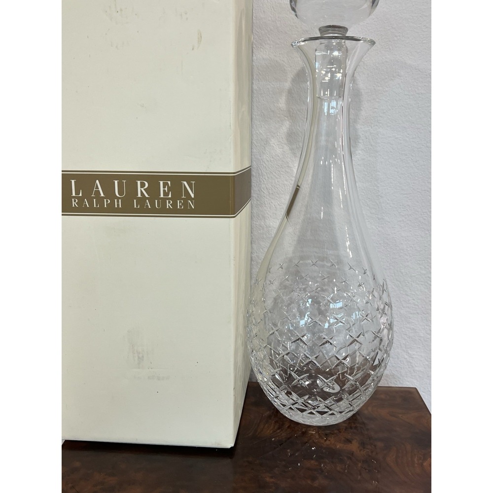 RALPH LAUREN HOLLYWOOD HILLS Crystal Decanter W/Box
